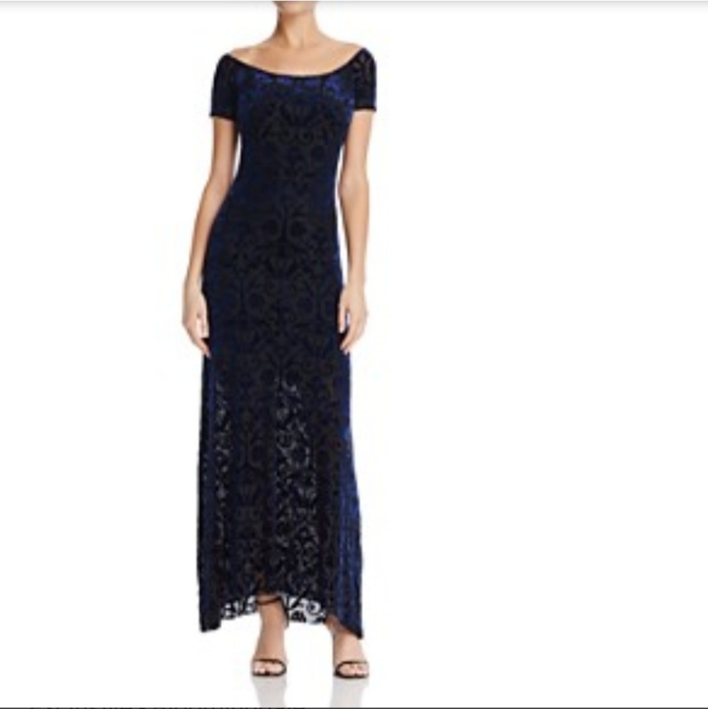 Aqua Burnout Velvet Maxi